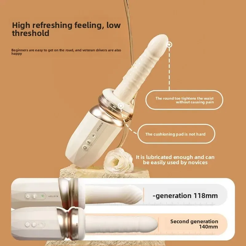 Two-Stage Thrusting APP Heating Sex Machine With Suction Cup