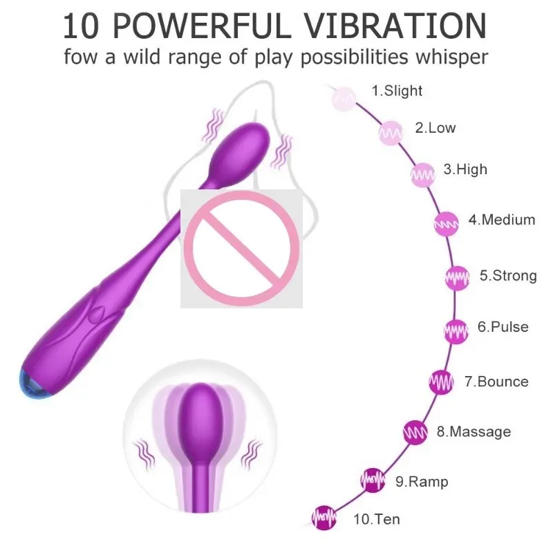360° Rotation 7 Frequencies Spot Stimulation Vibrator IPX7