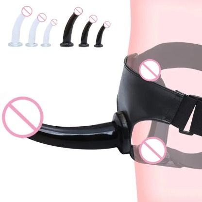 เซ็กส์ทอยสวมใส่ เลสเบี้ยน วัสดุซิลิโคน ปรับความตึงได้ ออกแบบสองหัว