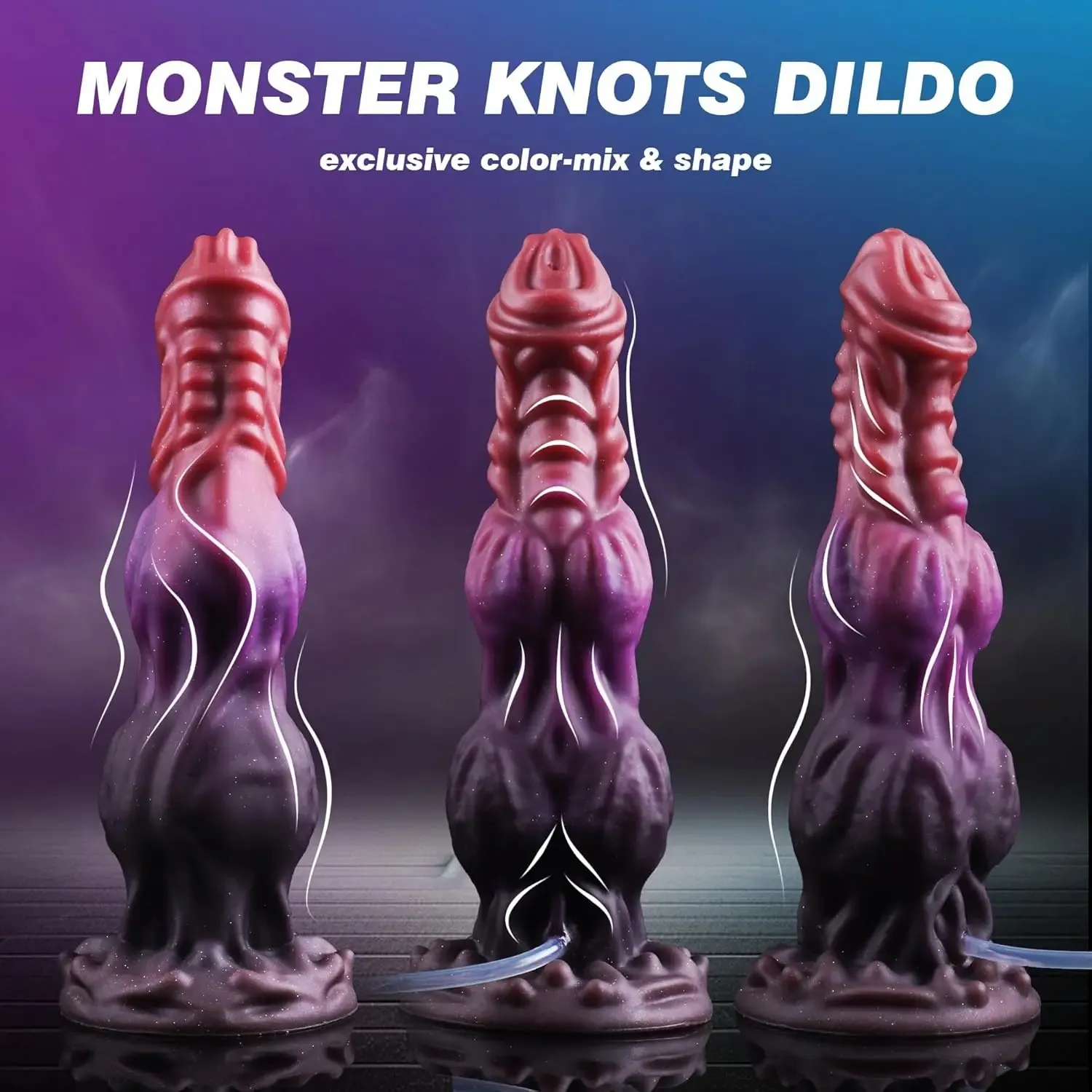 Three-Section Ejaculatable Fantasy Dildo With Suction Cup