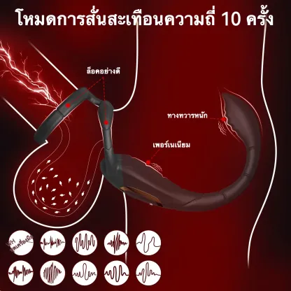 เครื่องนวดต่อมลูกหมาก+ห่วงชะลอการหลั่ง อัตโนมัติ ฟังก์ชัน APP