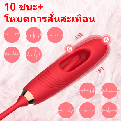 เครื่องนวดหลายฟังก์ชัน มอเตอร์คู่ กระตุ้นหลายจุด 10 ระดับการเลีย 10 ระดับการตบ ระบบทำความร้อนอัจฉริยะ IPX6|Orena-sextoyfunny