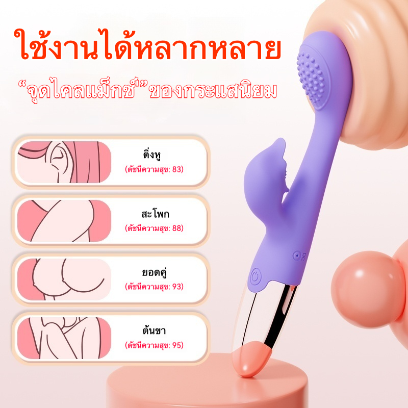 มอเตอร์พลังสูง 10 ระดับความถี่ กระตุ้นคลิตอริสและช่องคลอดพร้อมกัน กันน้ำทั้งเครื่อง|Rose Knight-sextoyfunny