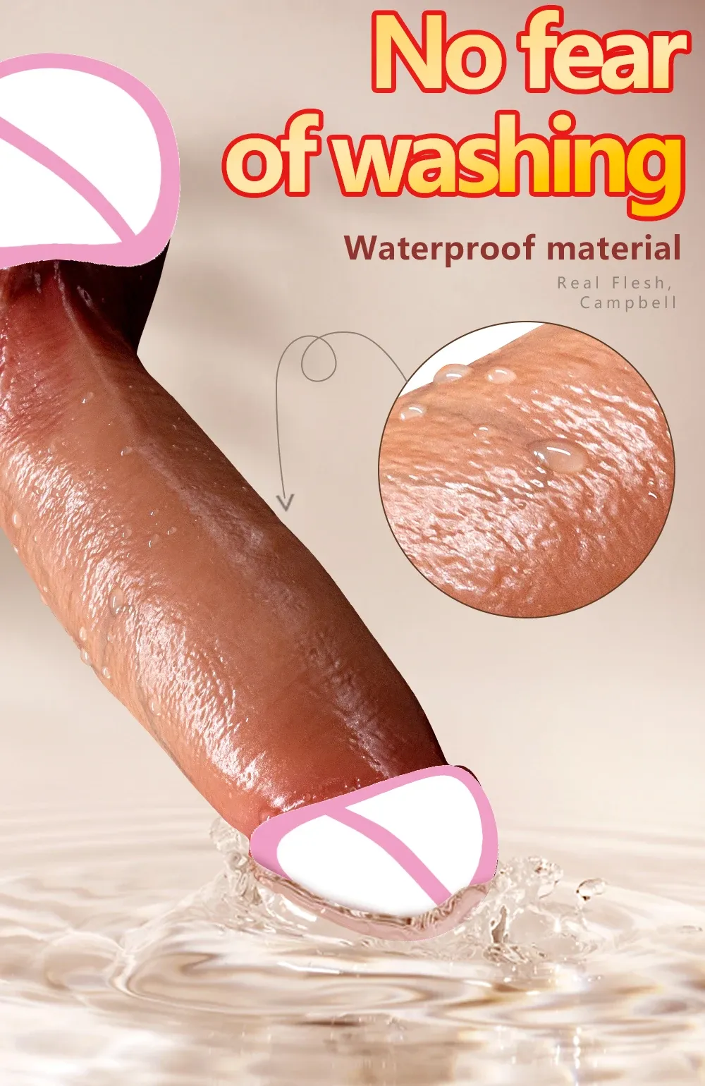 9 Modes Remote Control Heating & Thrusting Thickened Dildo