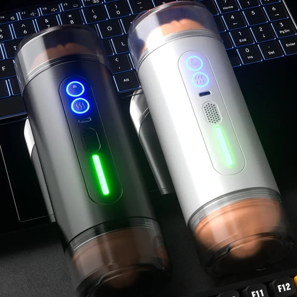 ถ้วยอัตโนมัติ ชิปอัจฉริยะ การหดตัว 10 ความถี่ ออกแบบสองหัว จำลองช่องคลอด ความร้อนอัจฉริยะ|JIUAI-sextoyfunny