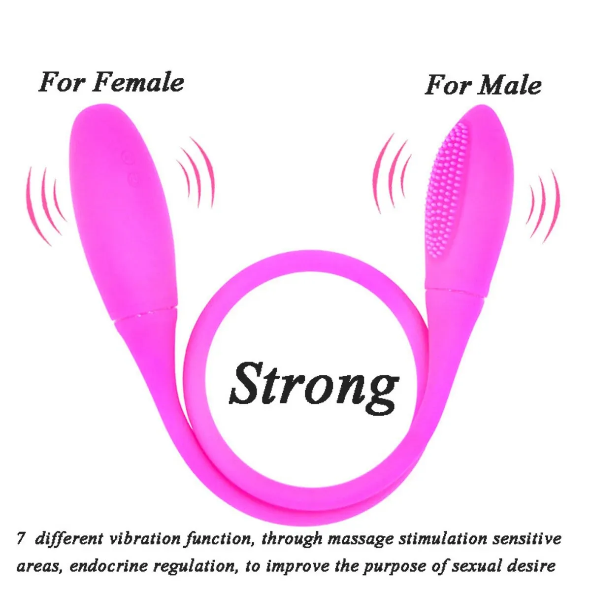 Safiman Dual-Head Multi-Function Vibrating Egg Spiral Type