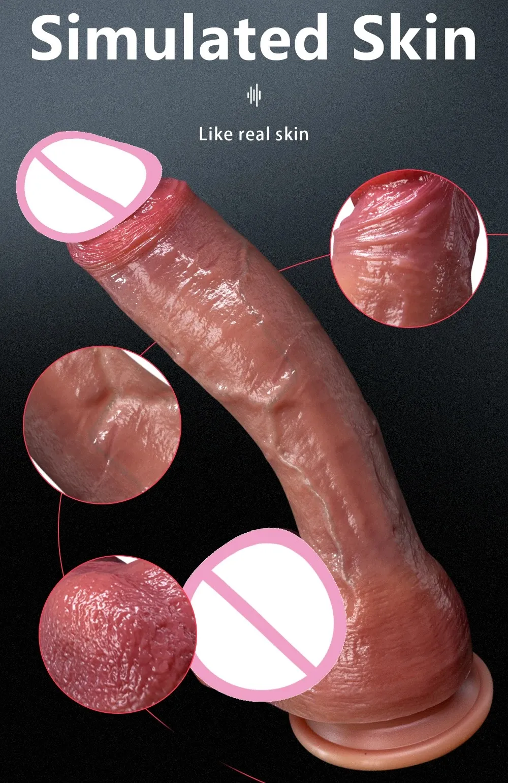 Highly Bendable Realistic Dildo With Testicles 5 Styles