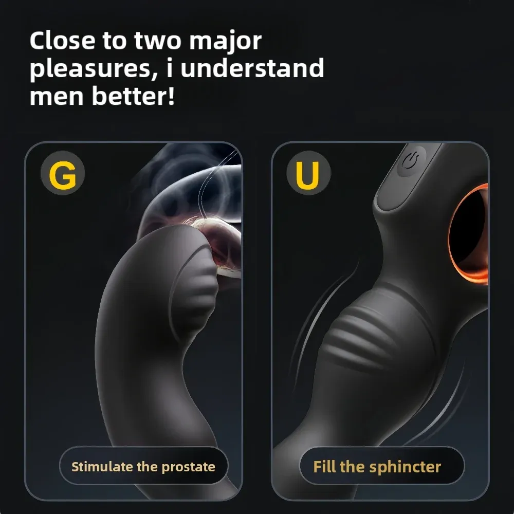 2In1 Prostate Massager & Anal Vibrator One-Button Burst Mode