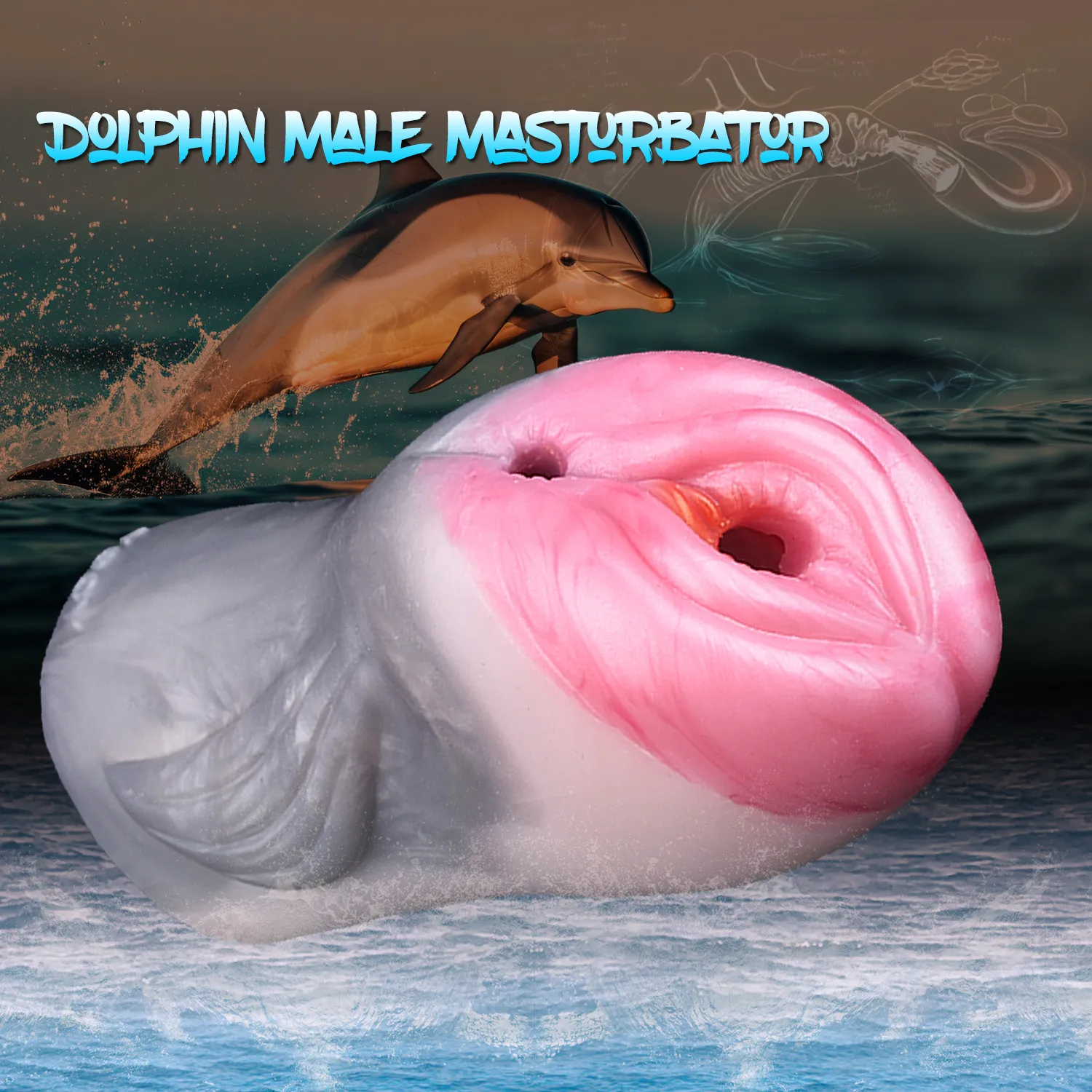 YOCY Fantasy Vagina&mdash;Pink Dolphin Dual Channels NW 600g