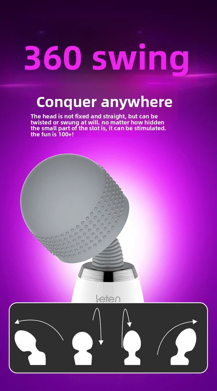 7 Speeds 10 Frequencies LED Display Heating AV Wand Vibrator