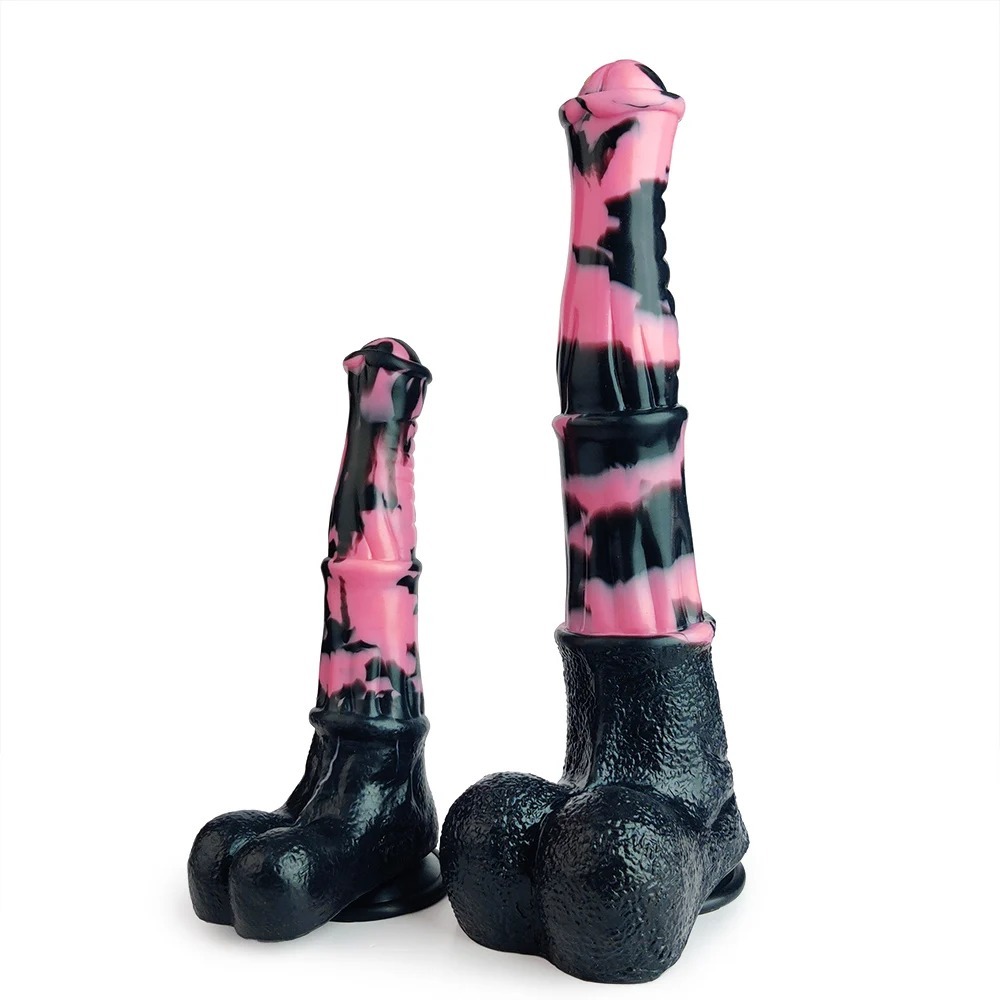 W4306未定价เซ็กส์ทอยรูปทรงม้า ลายผิวละเอียด ลวดลายสีพิเศษ แผ่นดูดพลังสูง วัสดุซิลิโคนเกรดพรีเมียม