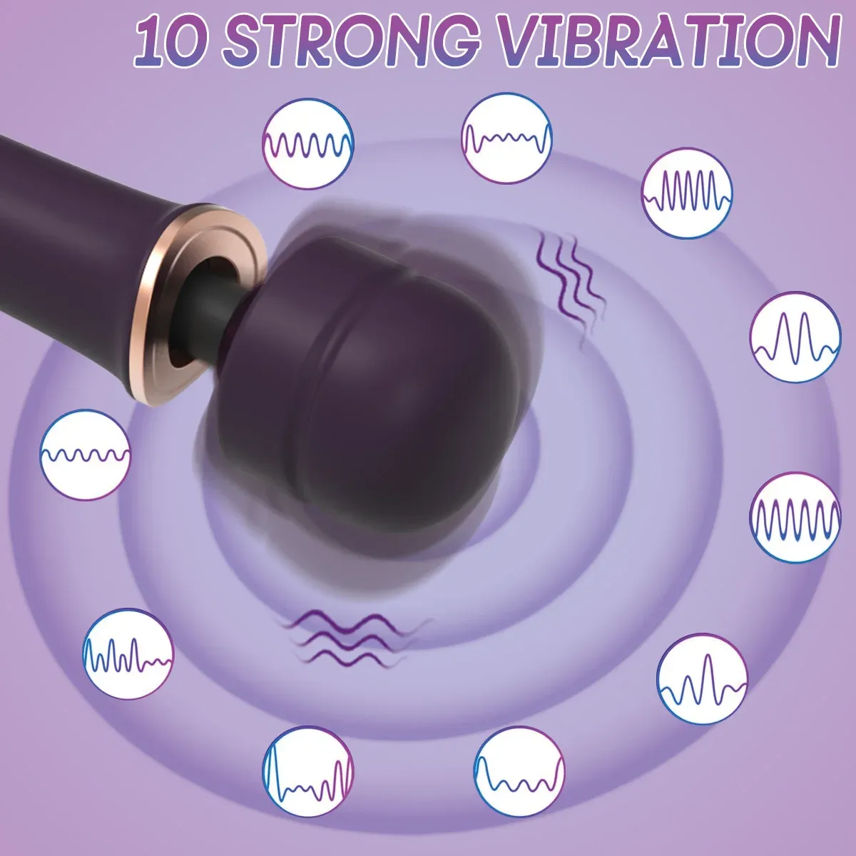 เครื่องนวด AV เครื่องนวดเอวี 5 ความเร็ว 10 โหมดการสั่นสะเทือน