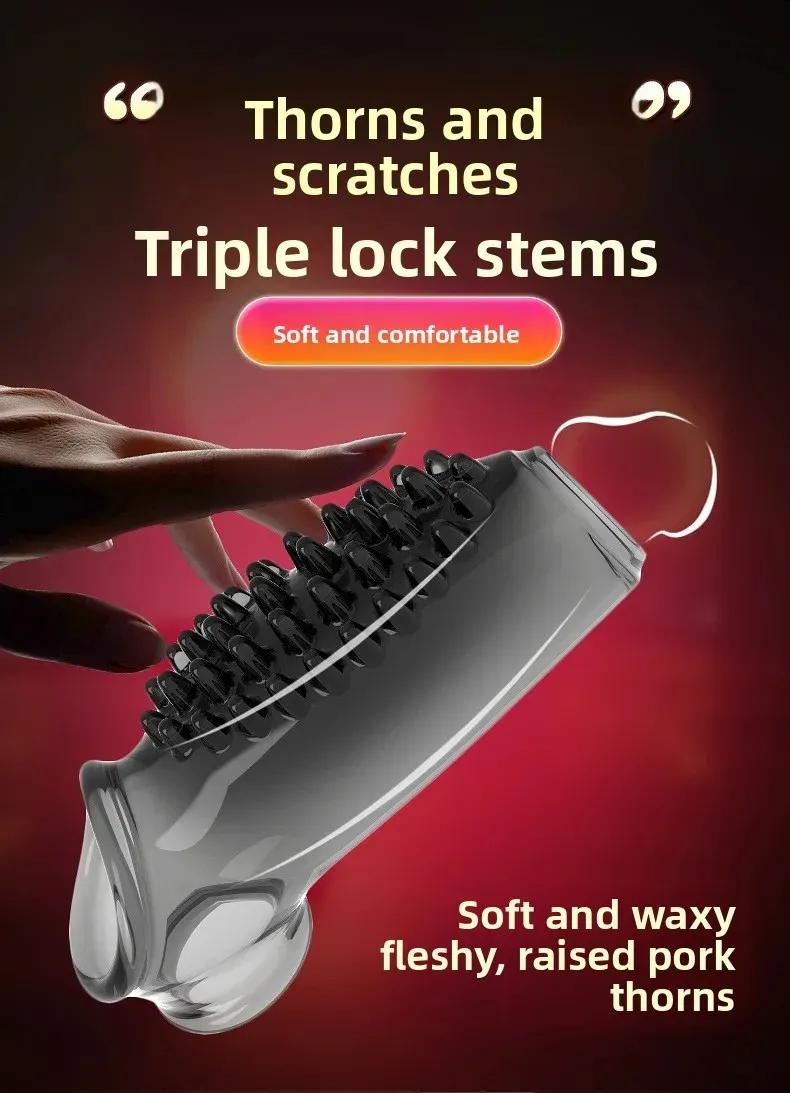 Wolf Tooth Transparent Triple lock stems Penis Sleeve