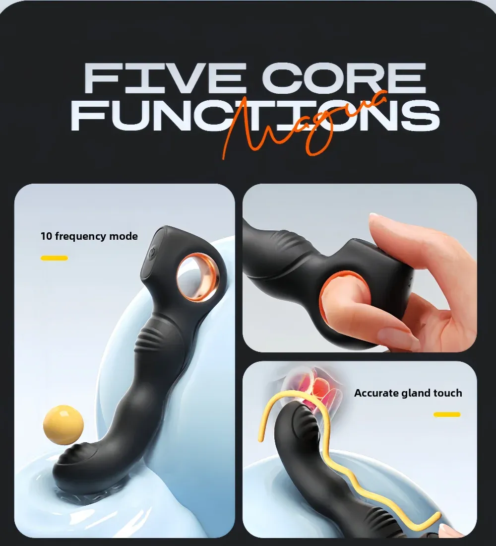 2In1 Prostate Massager & Anal Vibrator One-Button Burst Mode
