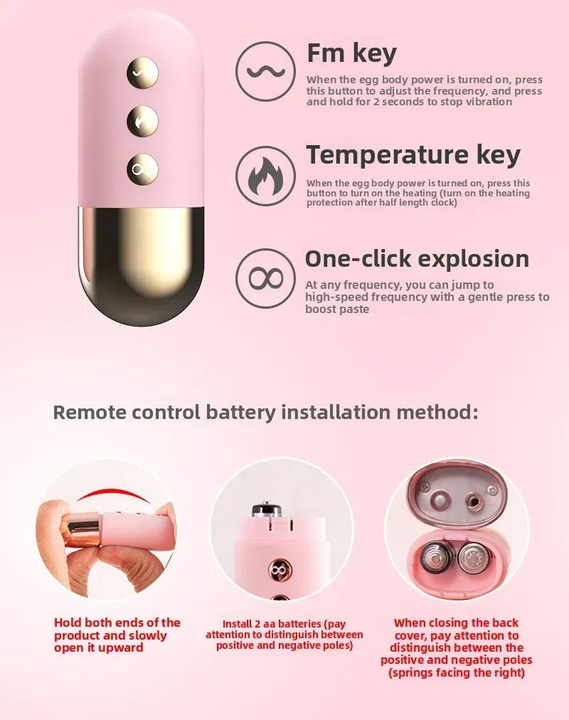 10 Frequencies Remote Control Heating Vibrating Egg