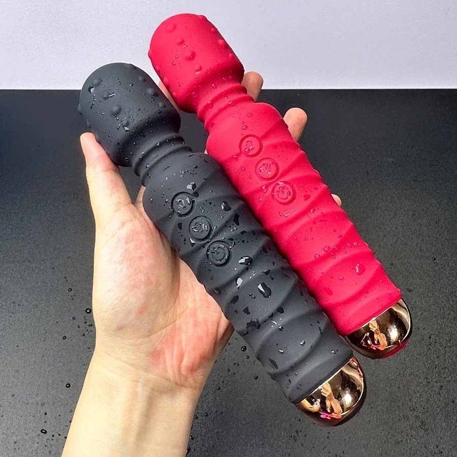 เครื่องนวดAV มี 3 สีให้เลือก 5 โหมดการทำงาน 10 ระดับการสั่นสะเทือน ปลายนูนรูปถั่ว วัสดุนุ่มละมุนผิว-sextoyfunny