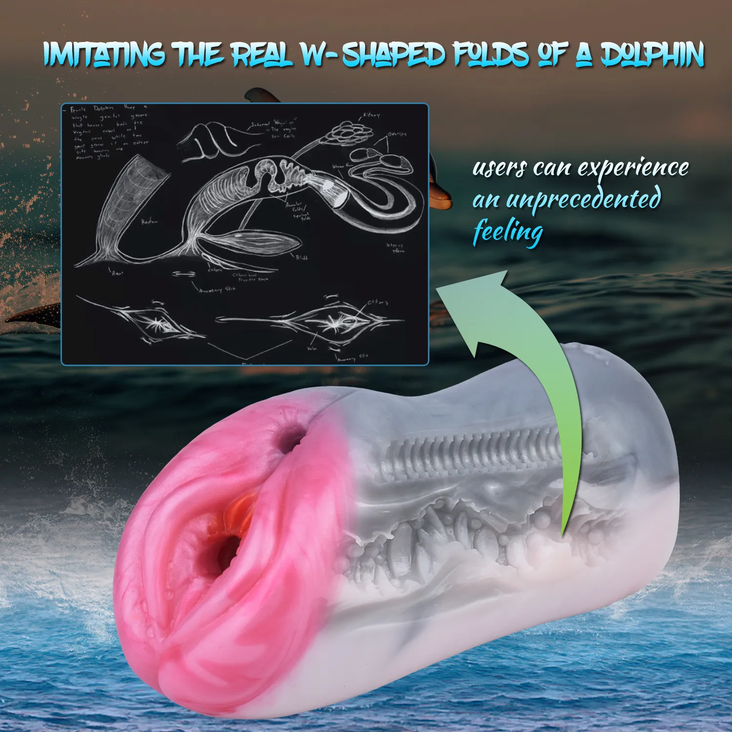 YOCY Fantasy Vagina&mdash;Pink Dolphin Dual Channels NW 600g