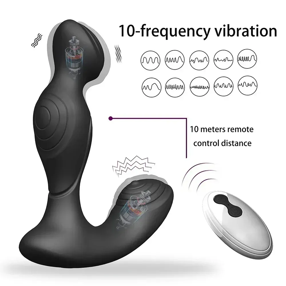 Dual Motors Prostate Massager & Anal Vibrator Wireless Remote