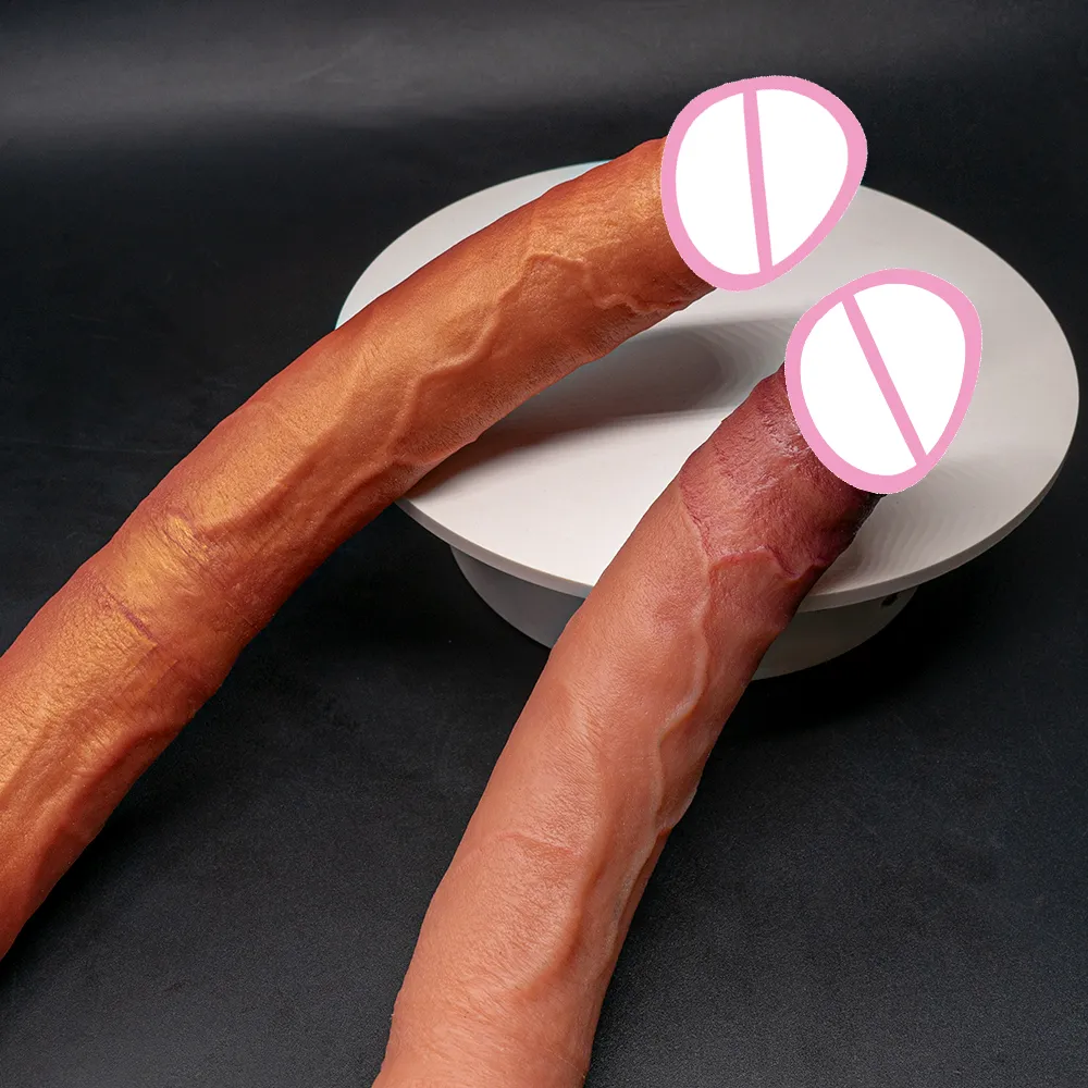 Extra-Long Bendable Dual-Head Lesbian Realistic Dildo