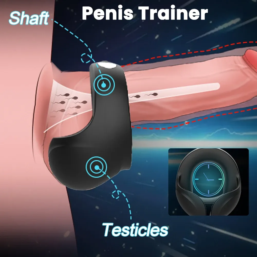 Dual-Motor 10 Frequencies Silicone Brush Wraps Cock Ring
