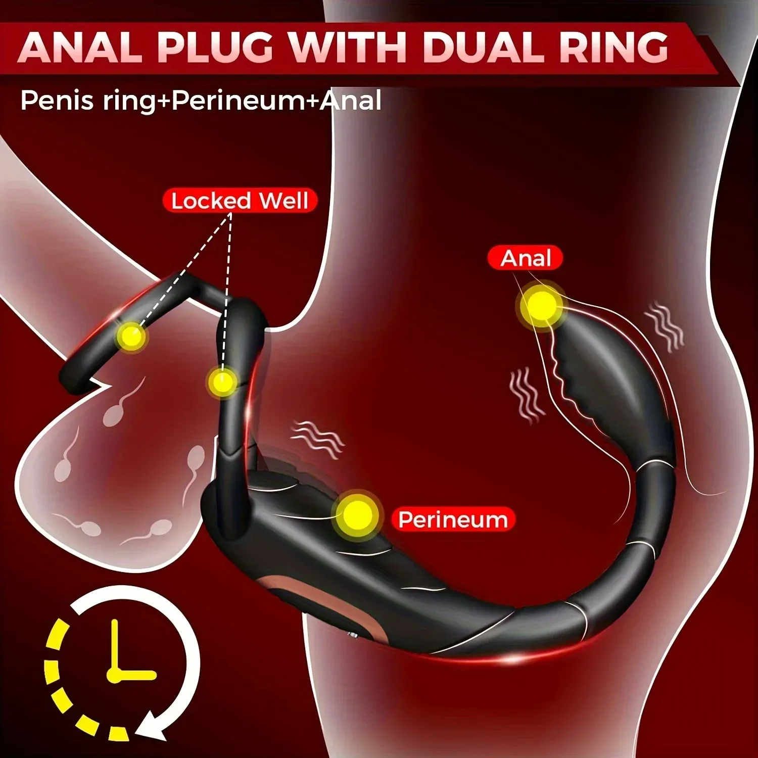 Scorpion-Shaped APP Prostate Massager Integrated Cock Ring