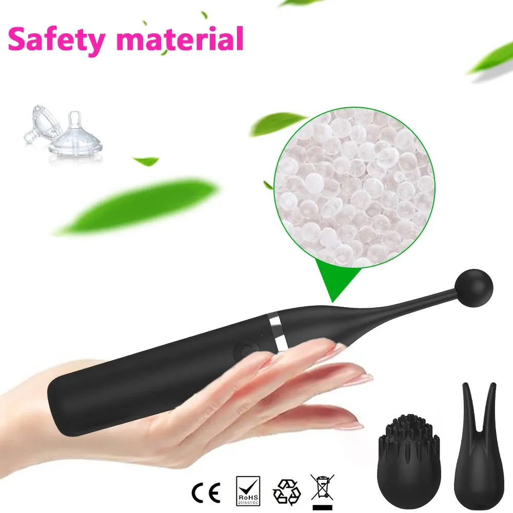10 Frequencies Vibrator With 2 Different Massage Heads