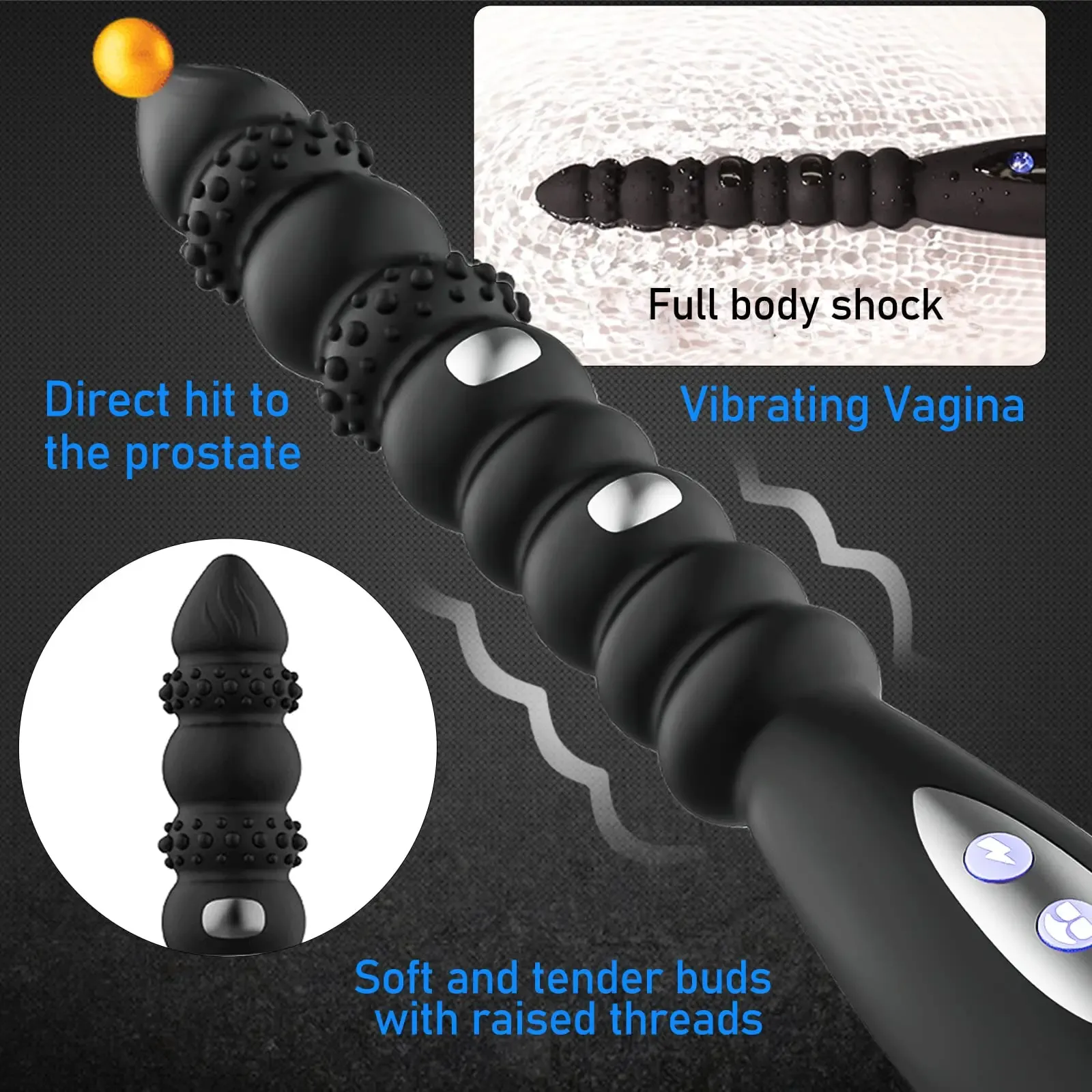 Pulse Current Prostate Massager & Spot Stimulation Vibrator