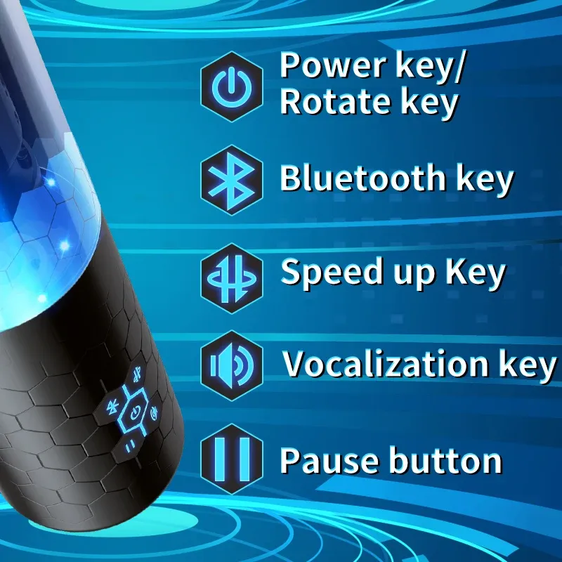 6 Thrusting + 3 Rotation Male Masturbator Bluetooth Connection