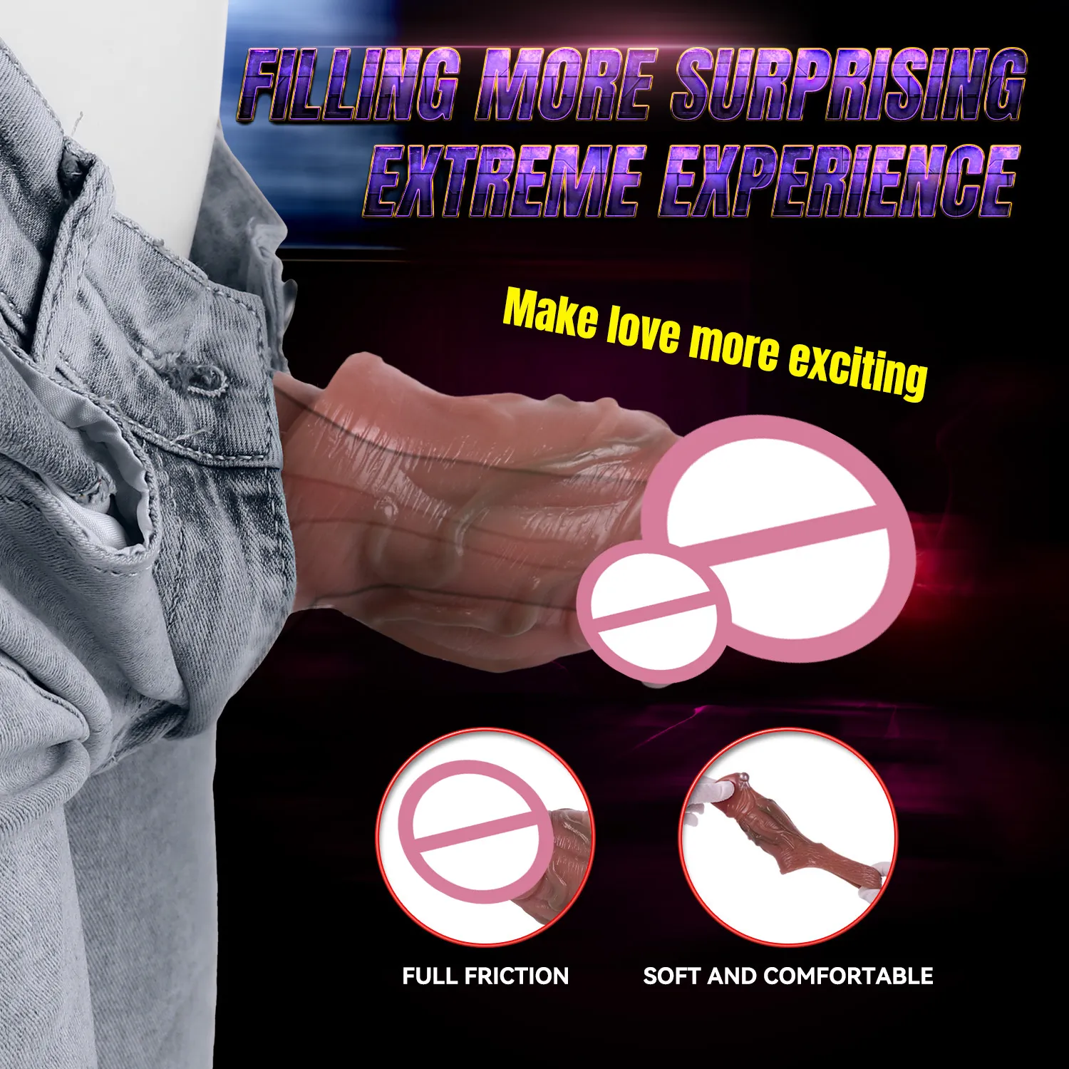 SXXY S8102 Platinum Silicone Simulated Penis Sleeve