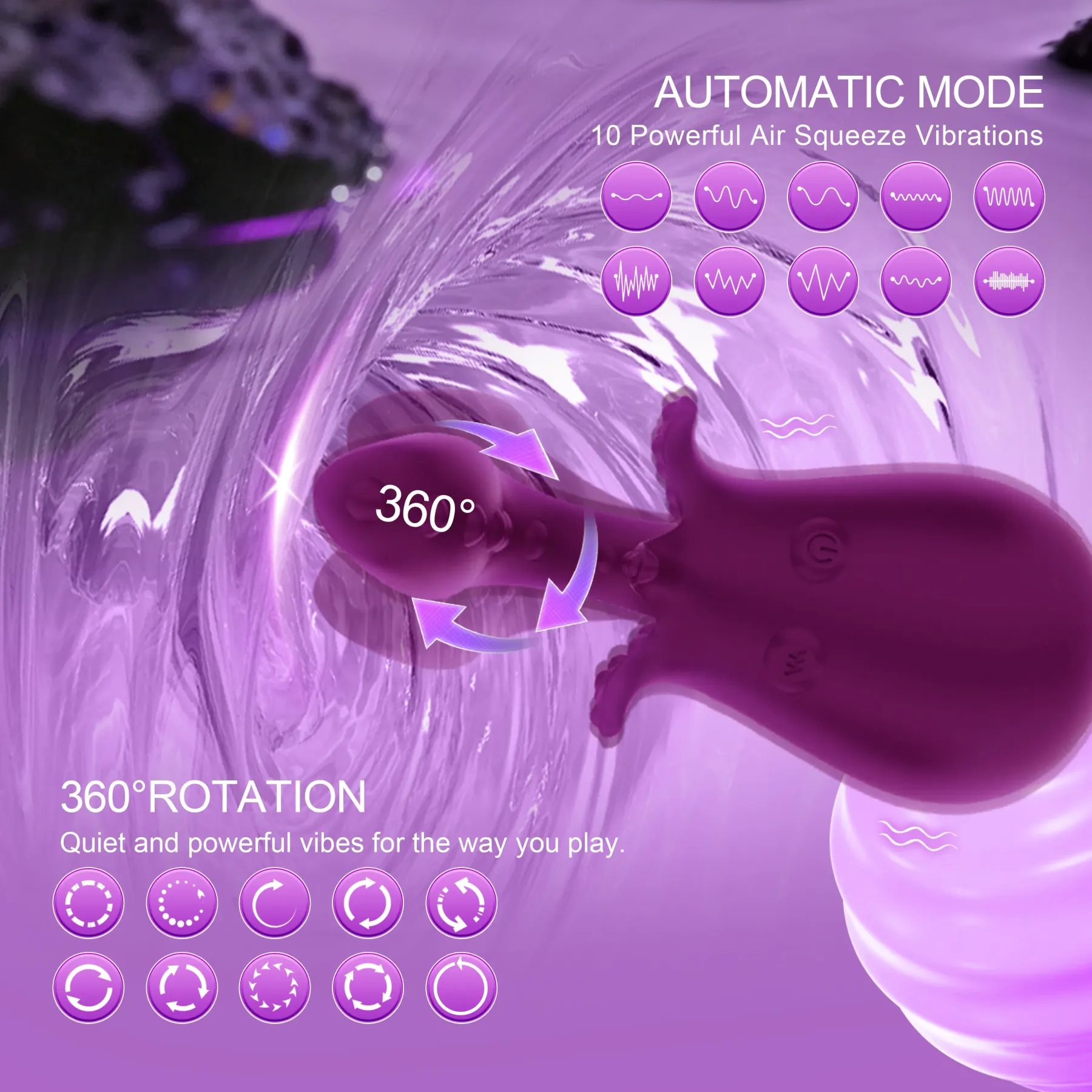 Swing+Vibration+Air-Pulse App G-Spot & Clitoral Vibrator