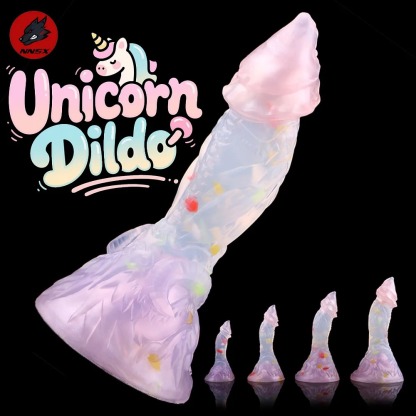 ออกแบบเขาสัตว์แบบแฟนตาซี ลวดลายเฉพาะตัว สีเมทัลลิคเชนจ์ วัสดุซิลิโคนเกรดพรีเมียม แผ่นดูดแรงสูง-sextoyfunny