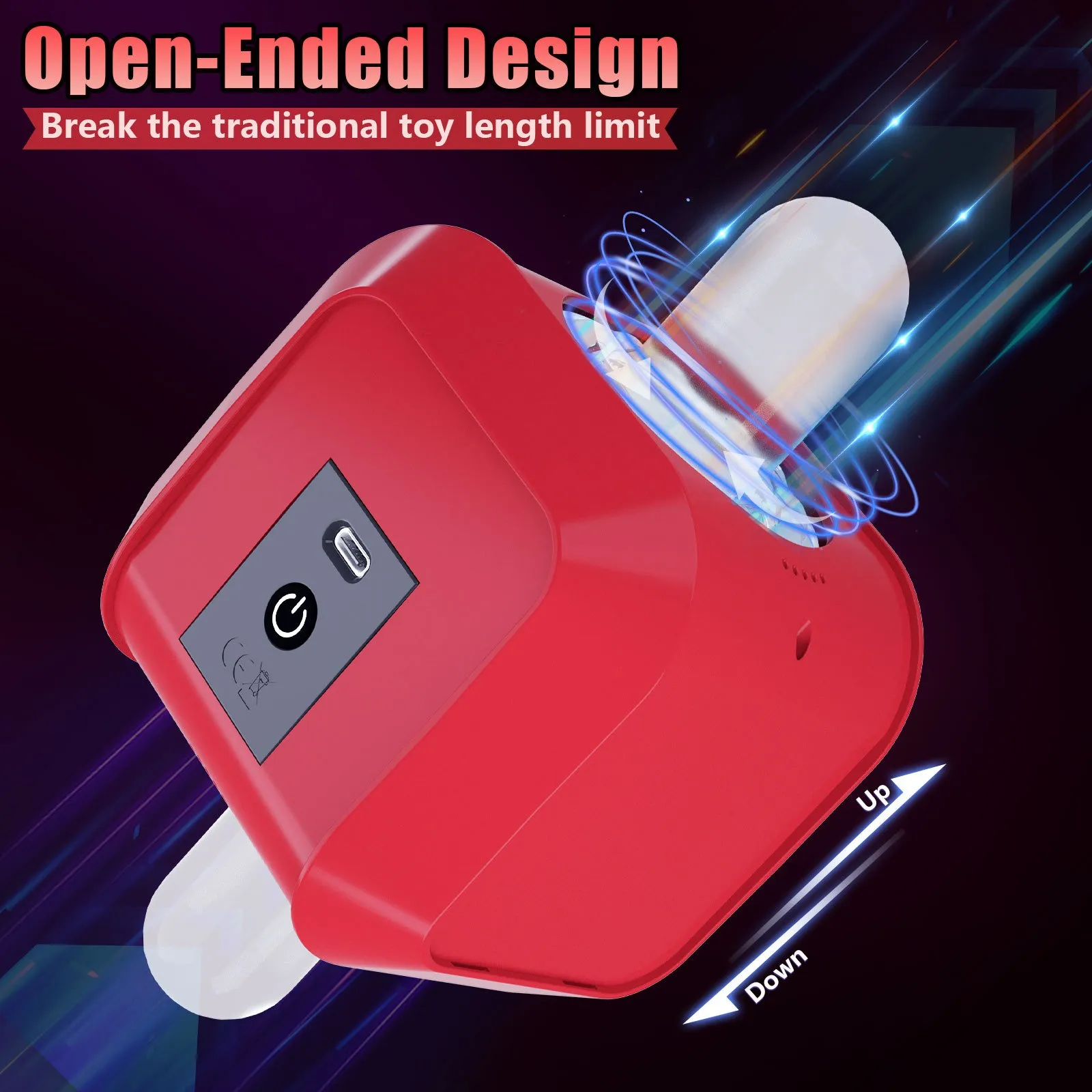 7 Thrusting + 7 Rotation Male Masturbator Speaker Shape