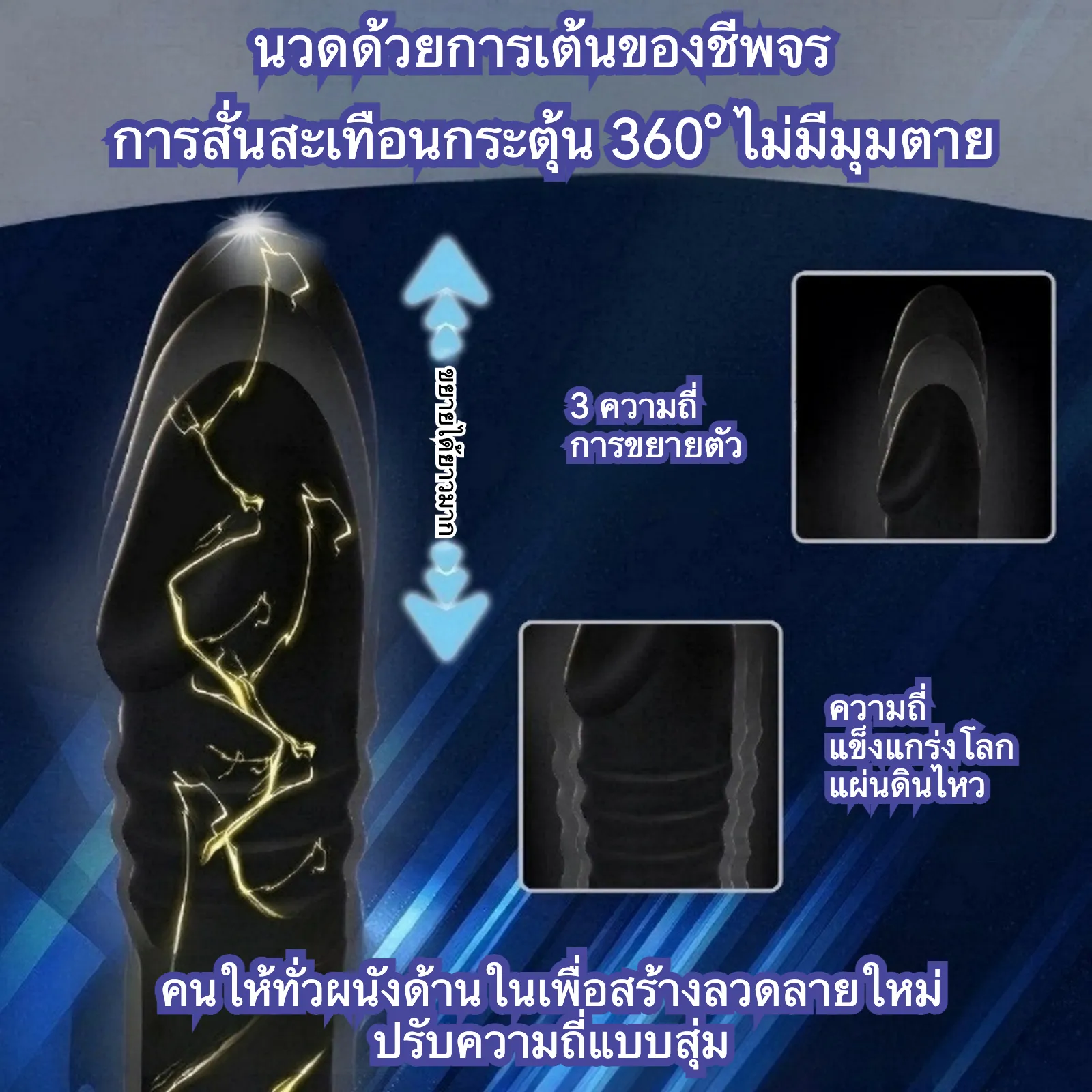 3-Frequency Vibration Prostate Massager Integrated Cock Ring