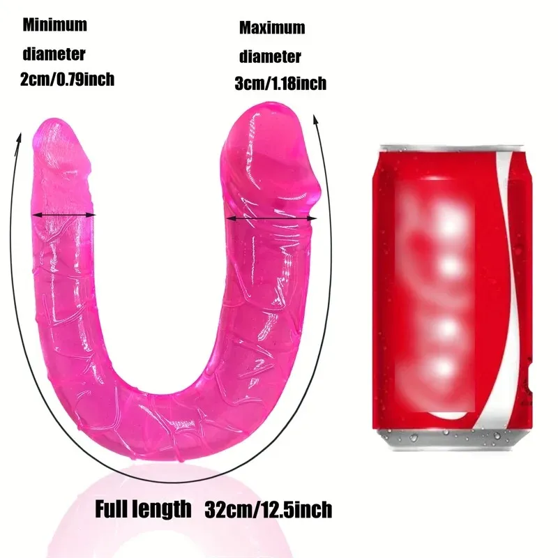 Transparent Crystal Color Dual-Head Dildo 3 Colors Available