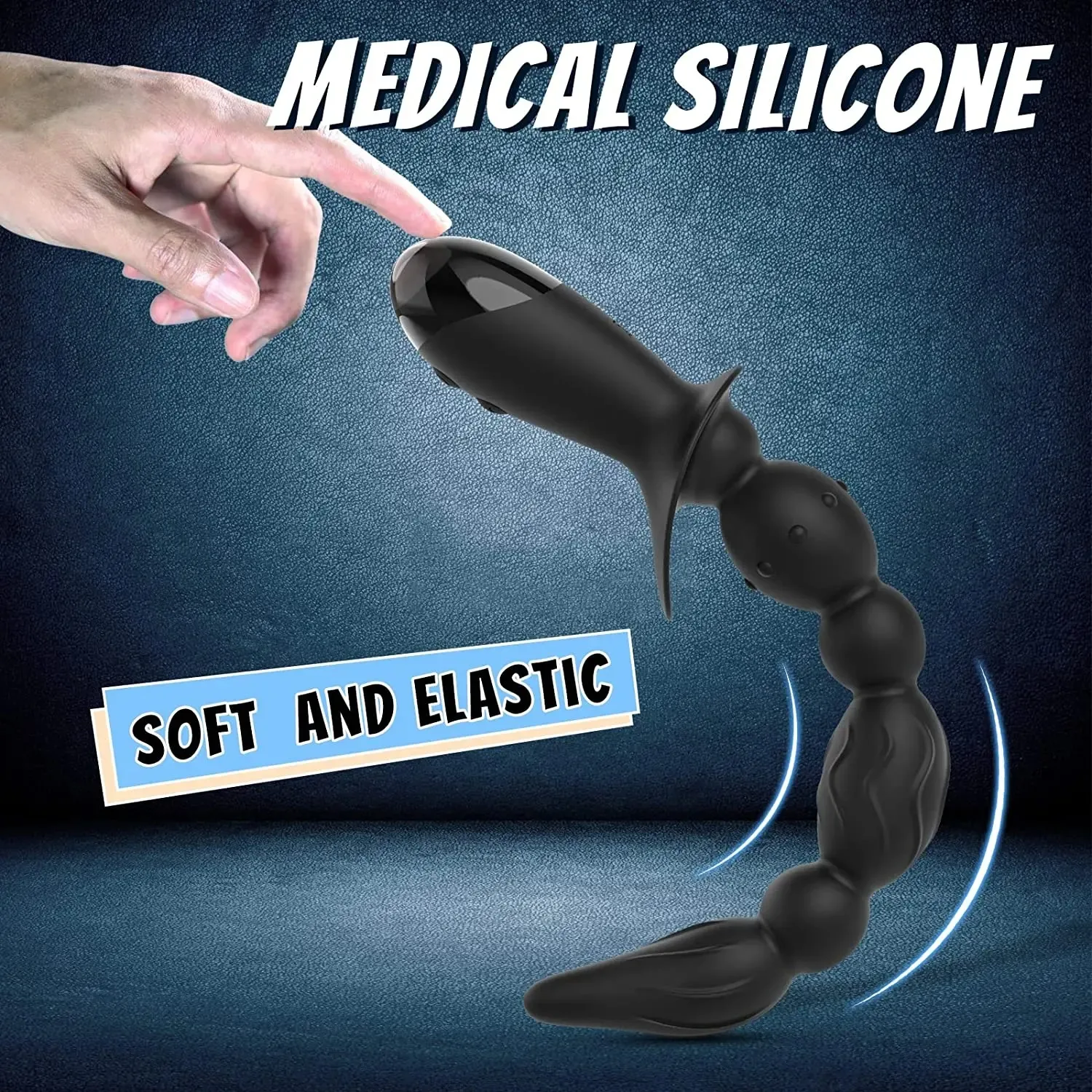 Segmented Beads + Raised Texture Prostate Massager IPX7