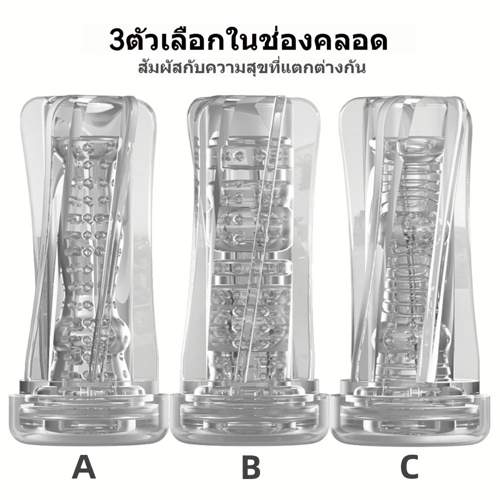 W5506未定价ถ้วยช่วยตัวเองใช้มือ มีให้เลือก 3 สี ลายเกลียว+เม็ดกรวด วัสดุ TPE