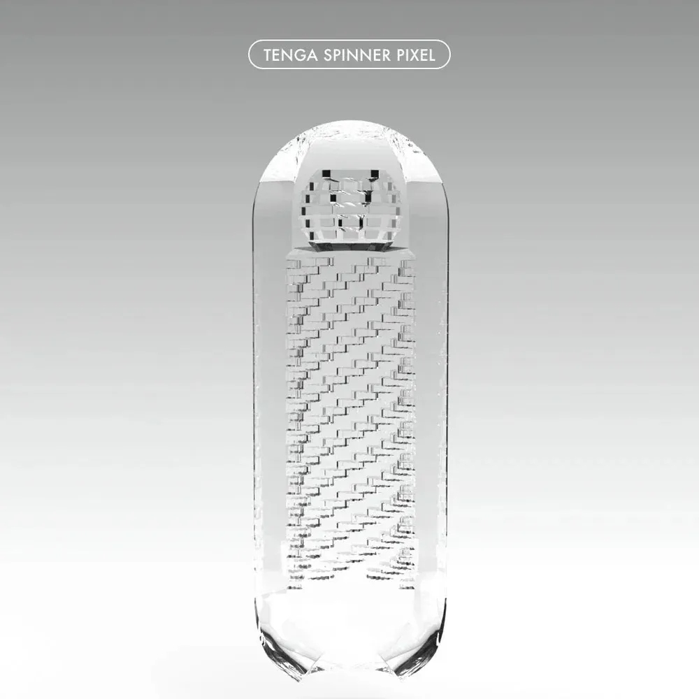 Clear Geometric Textures Vagina Cup Water-Draining Base