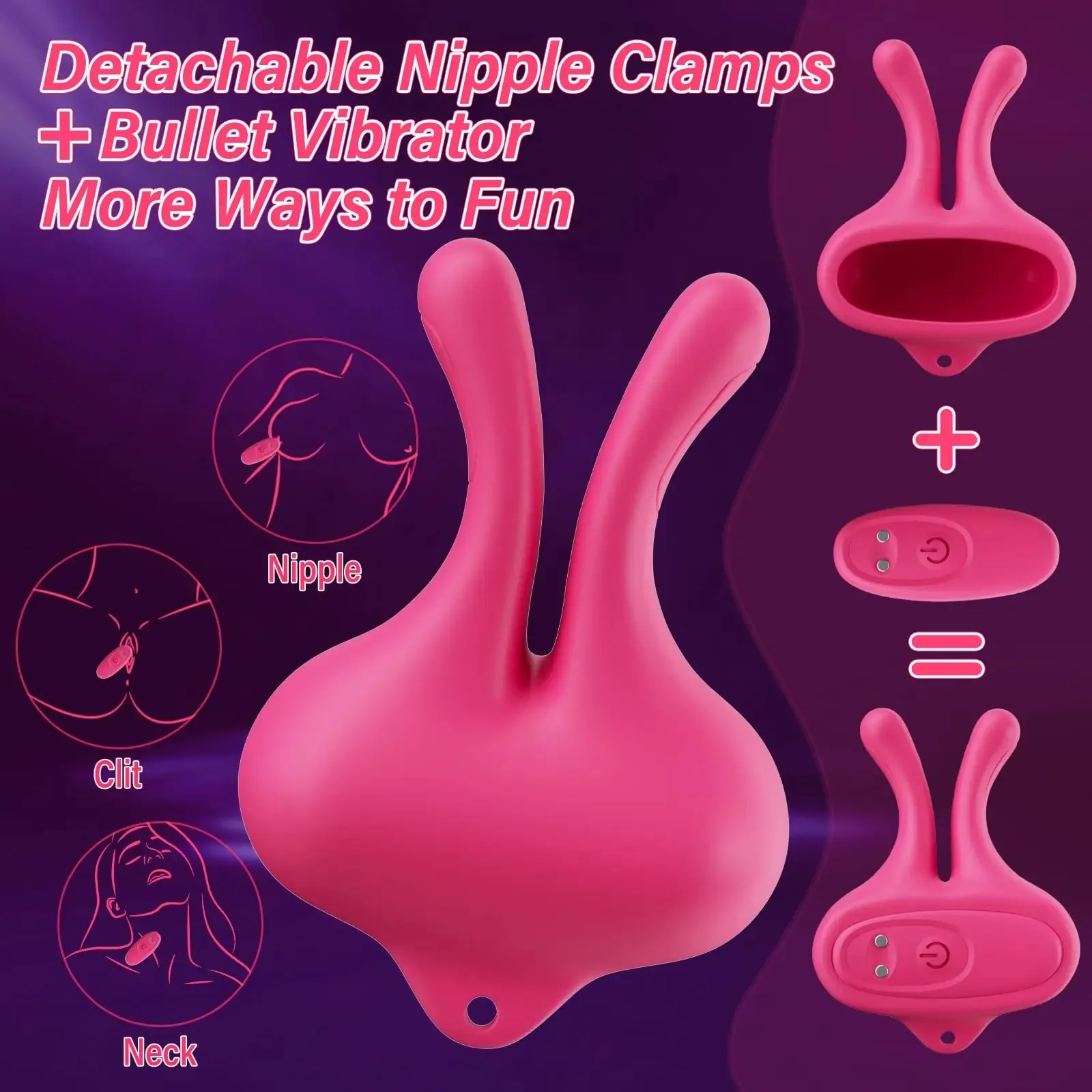 9-Frequency Multi-Function Rabbit Ear Egg Vibrator Set