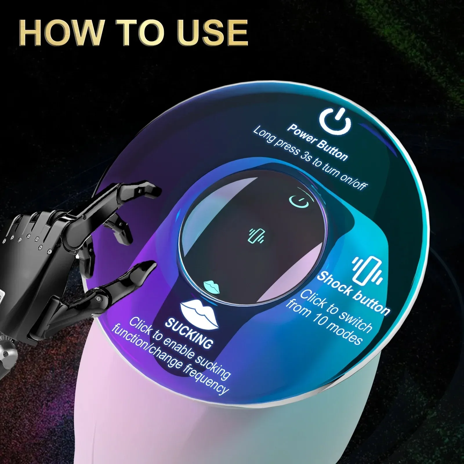 Extra-Thick Silicone Male Masturbator Suction + Vibration