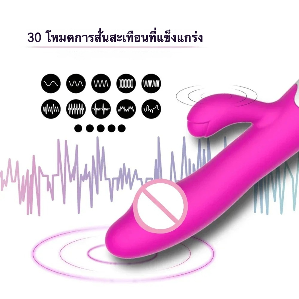 เครื่องนวดหลายฟังก์ชัน มอเตอร์คู่ กระตุ้นหลายจุด ระบบสั่นสะเทือน 30 ความถี่ ออกแบบเสมือนจริง|GOK-sextoyfunny