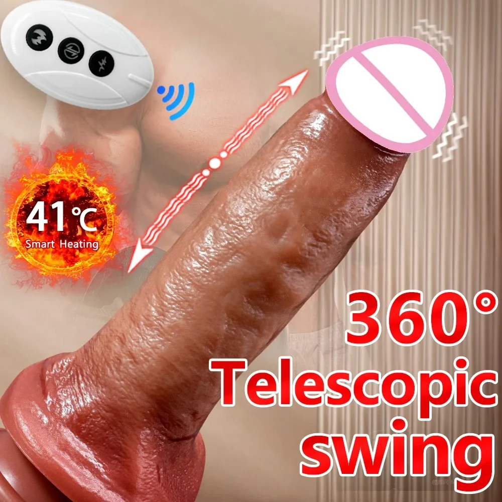 9 Modes Remote Control Heating & Thrusting Thickened Dildo