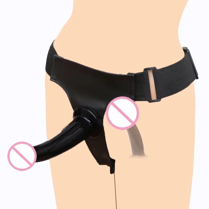 เซ็กส์ทอยสวมใส่ เลสเบี้ยน วัสดุซิลิโคน ปรับความตึงได้ ออกแบบสองหัว