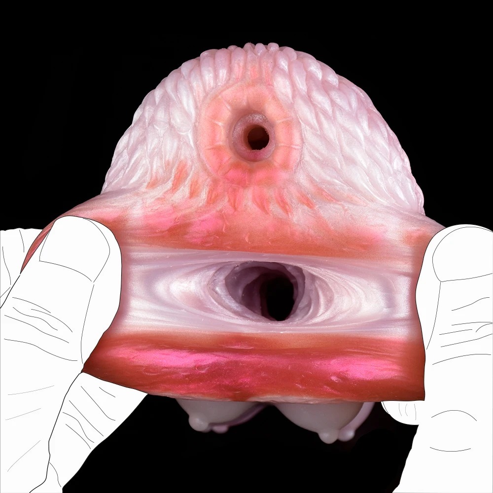 W5606未定价จิ๋มสัตว์เทียม ช่องทางคู่สมจริง ออกแบบจำลองอวัยวะเพศสุนัขตัวเมีย วัสดุซิลิโคนเหลว