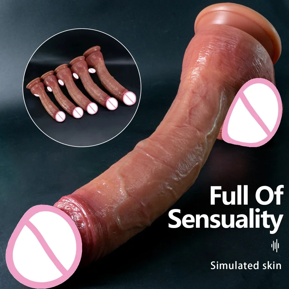 Highly Bendable Realistic Dildo With Testicles 5 Styles