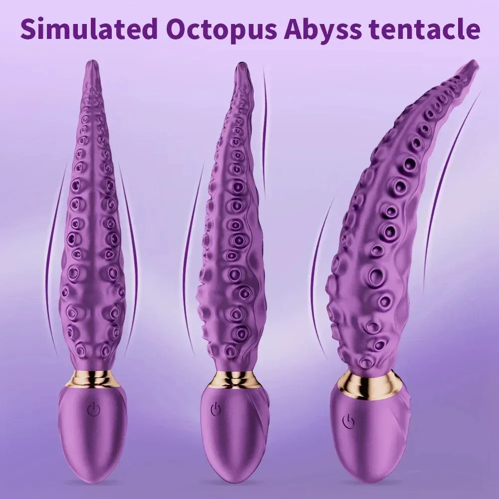 3 Speeds 7 Frequencies Octopus Shaped AV Wand Vibrator