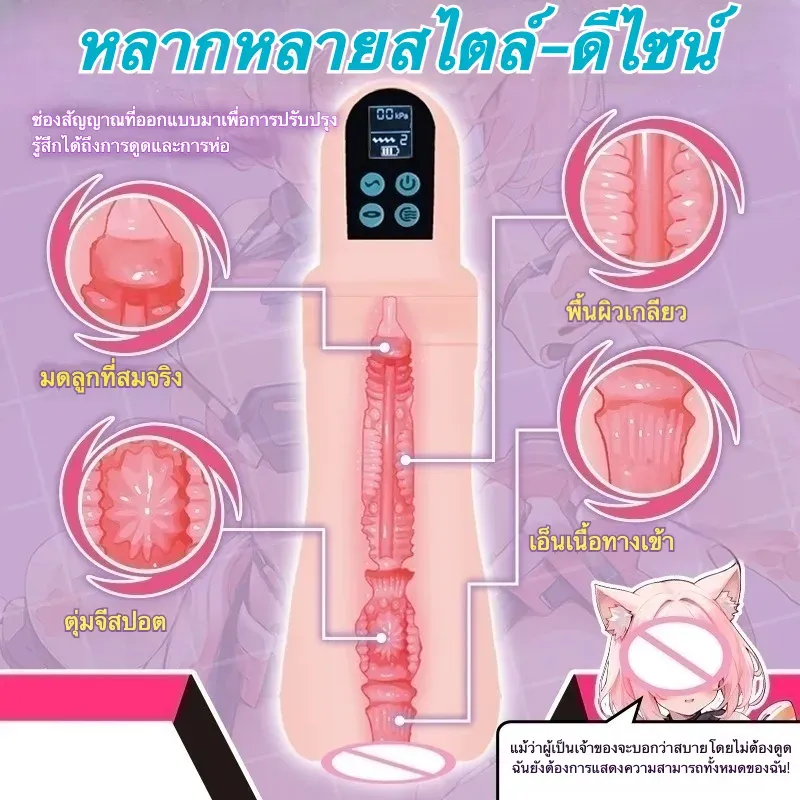 จิ๋มกระป๋องออโต้ จิ๋มกระป๋องอัตโนมัติ ดูด+สั่น มีหน้าจอแสดงผล