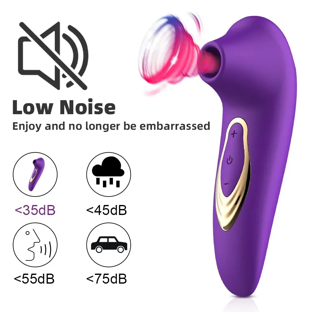 10 Suction Clitoral Vibrator & Breast Toy 4 Colors Available