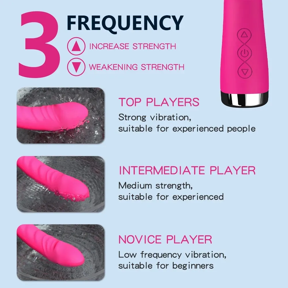 10 Frequencies Realistic Penis Rechargeable Vibrator
