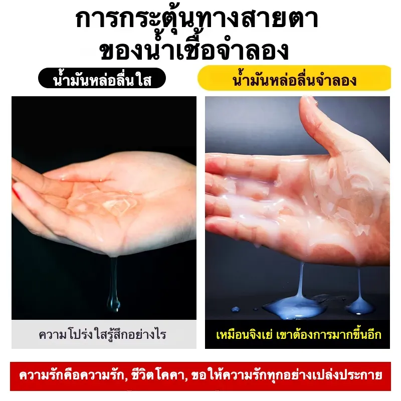 ลูบิแคนท์เลียนแบบน้ำอสุจิ ละลายน้ำได้ ปลายหลอดเรียว ได้รับการรับรองจาก FDA