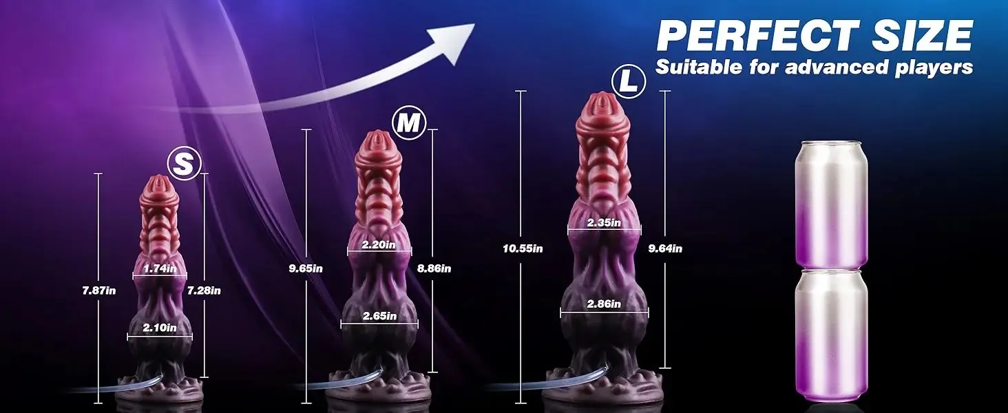 Three-Section Ejaculatable Fantasy Dildo With Suction Cup